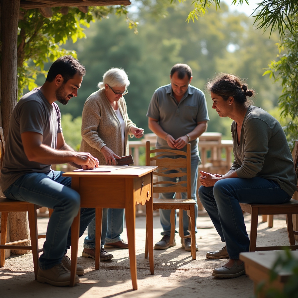 Gruppo di partecipanti al lavoro nel laboratorio