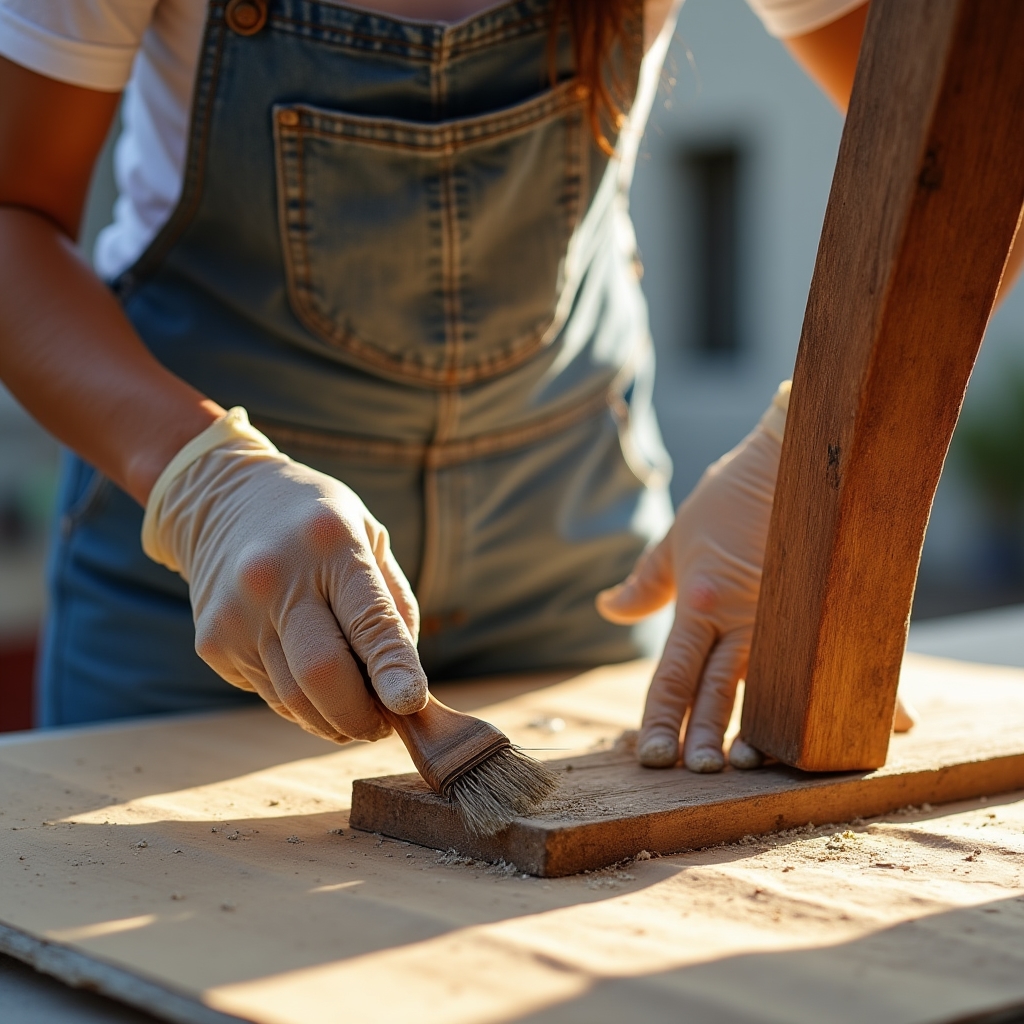 Tecnica di sverniciatura su mobile in legno